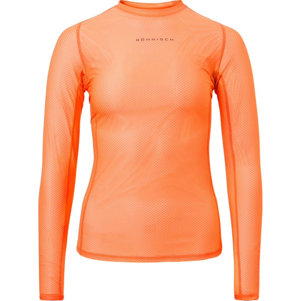 Röhnisch Structure Block Long Sleeve Shirt Women - Blazing Orange