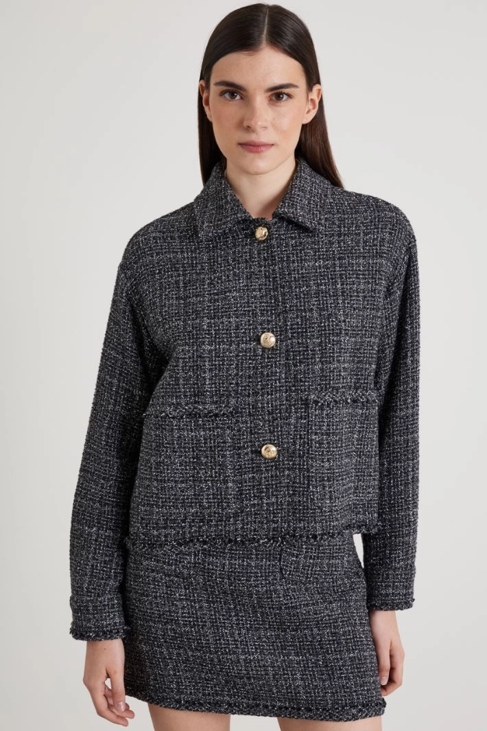 Tweed jacket - BLACK