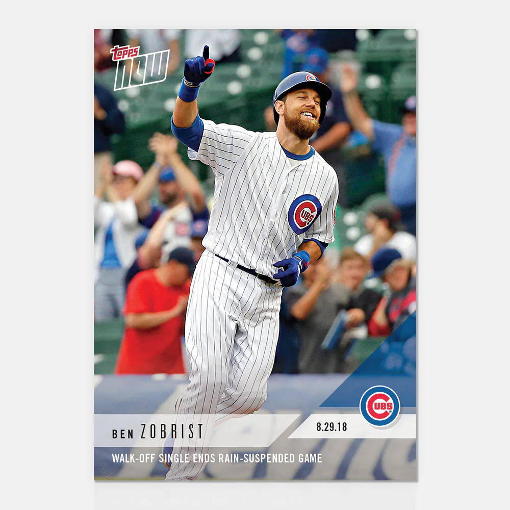 Ben Zobrist - 08/29/2018 TOPPS NOW® Card 655 - Print Run: 274