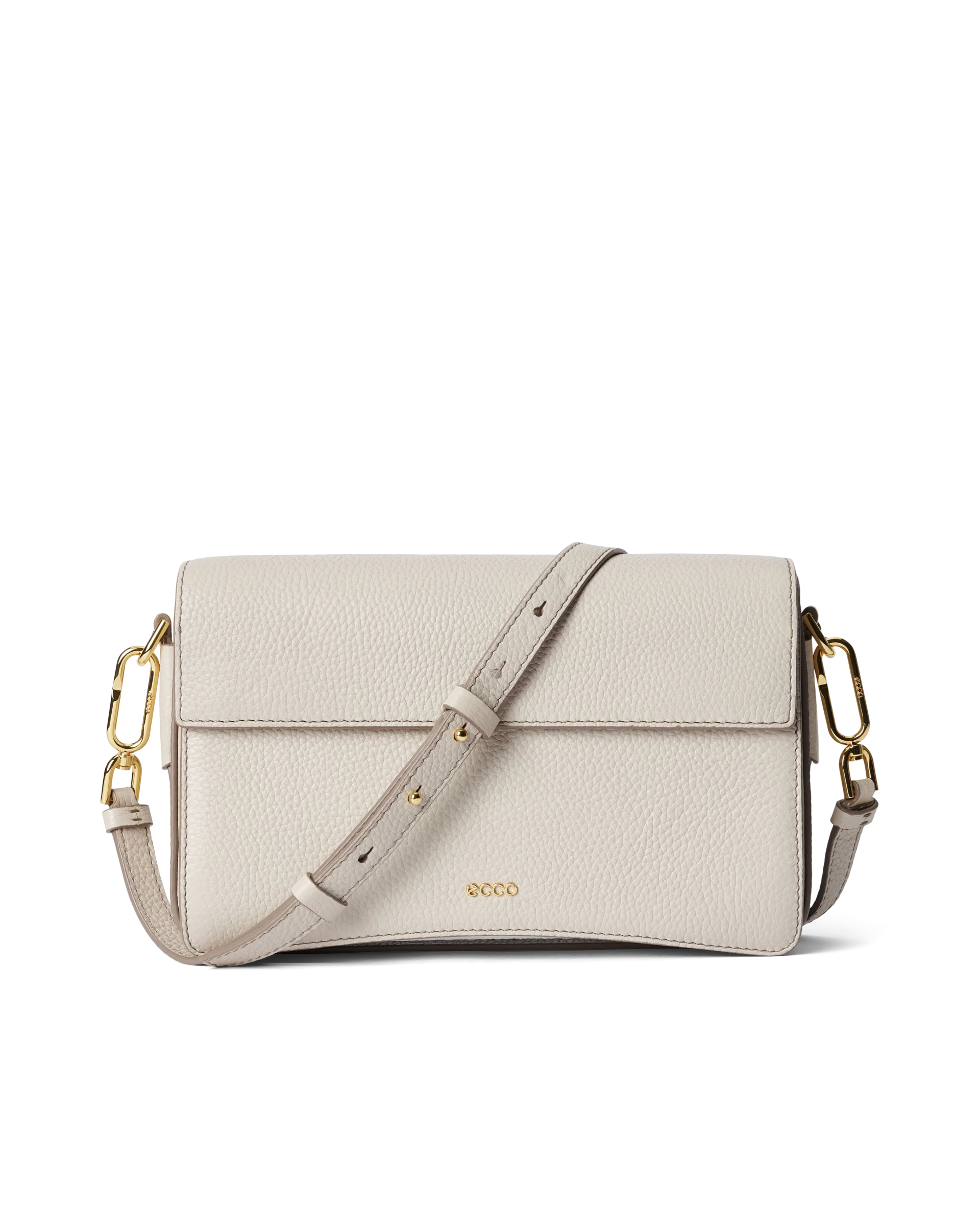 ECCO Pinch Bag Umhängetasche aus Leder Beige 17X26X10 cm