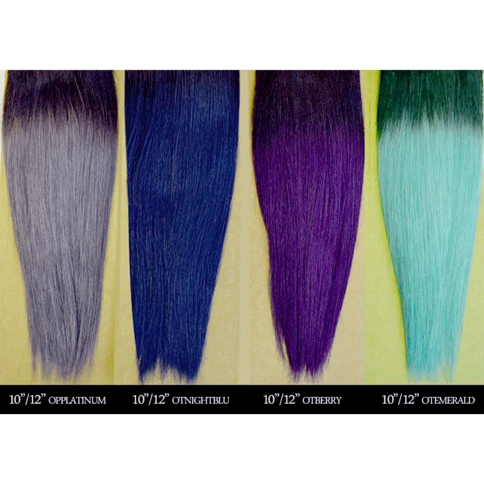 Saga 100% Brazilian Remy 100% Human Hair Weave - YAKY OMBRE TWO TONE 10/12
