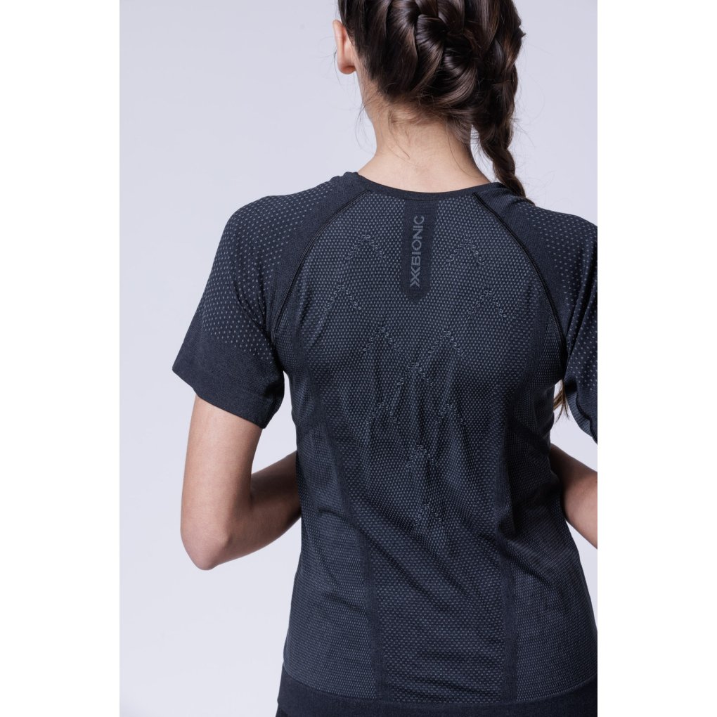 X-Bionic Xceed Run Shortsleeve Shirt Women - x black/rhino grey