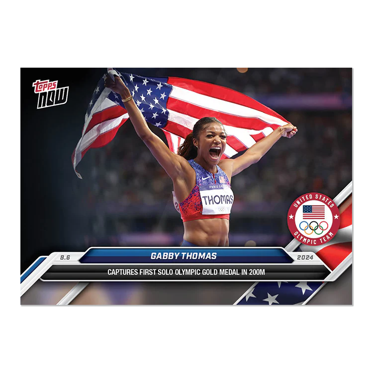 Gabby Thomas - 2024 Olympic Games TOPPS NOW® Card 19