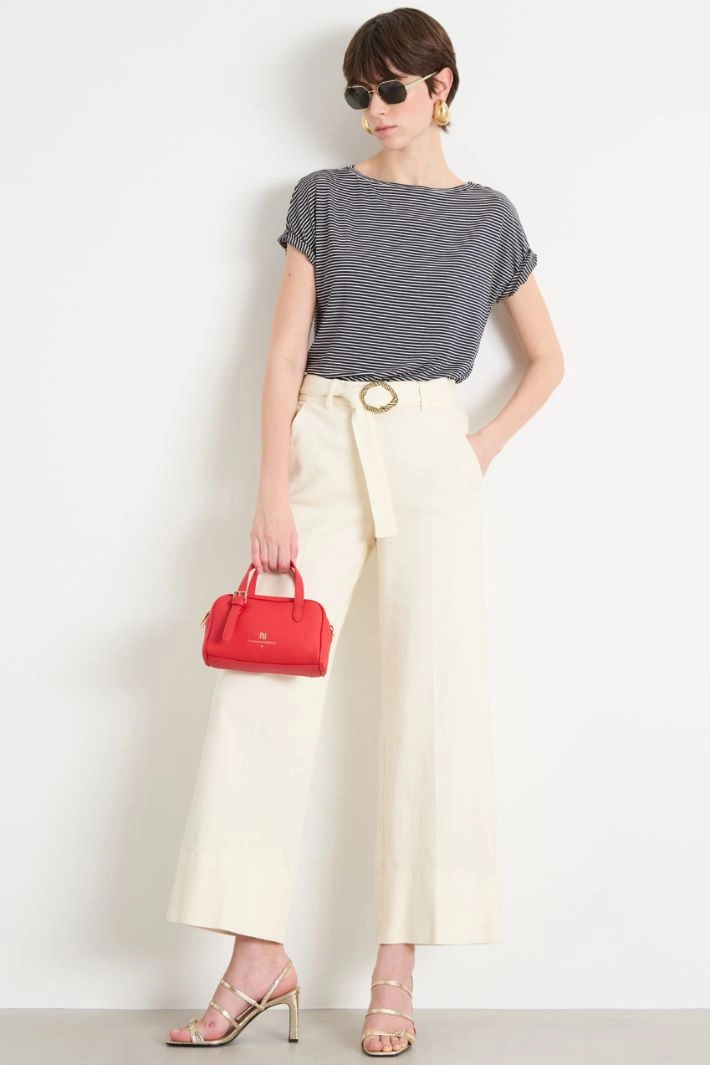 Fitted T-shirt - BLUE WHITE