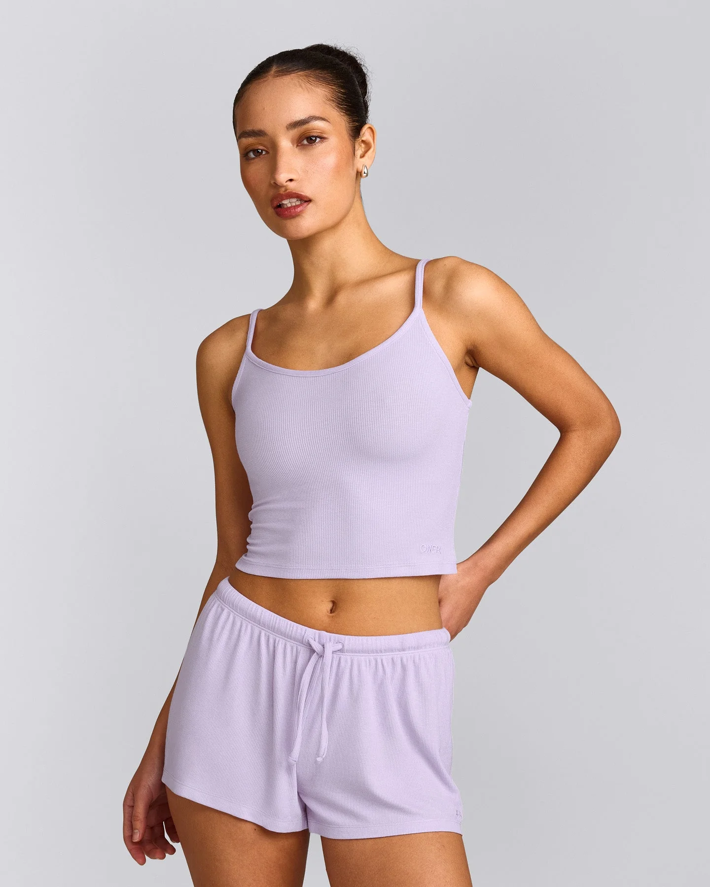 Oner At Home Night Strappy Mid Vest | Light Lavender Purple