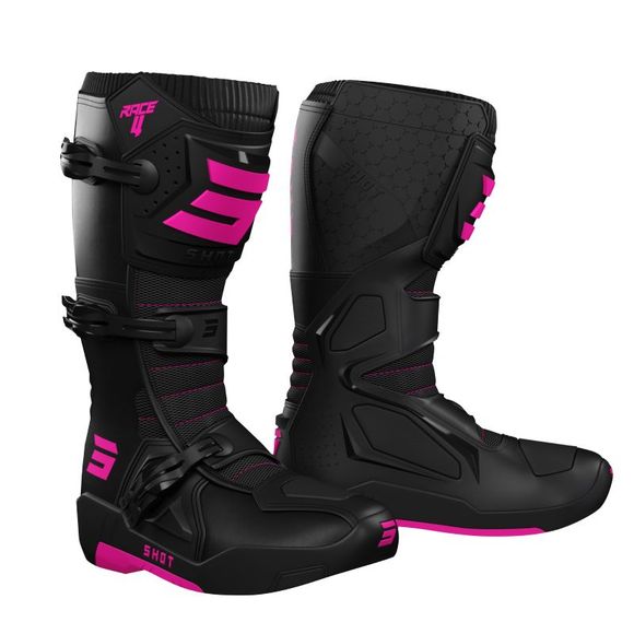 Bottes cross Shot RACE 4 - BLACK PINK 2023 - Noir / RoseRef : SO2223