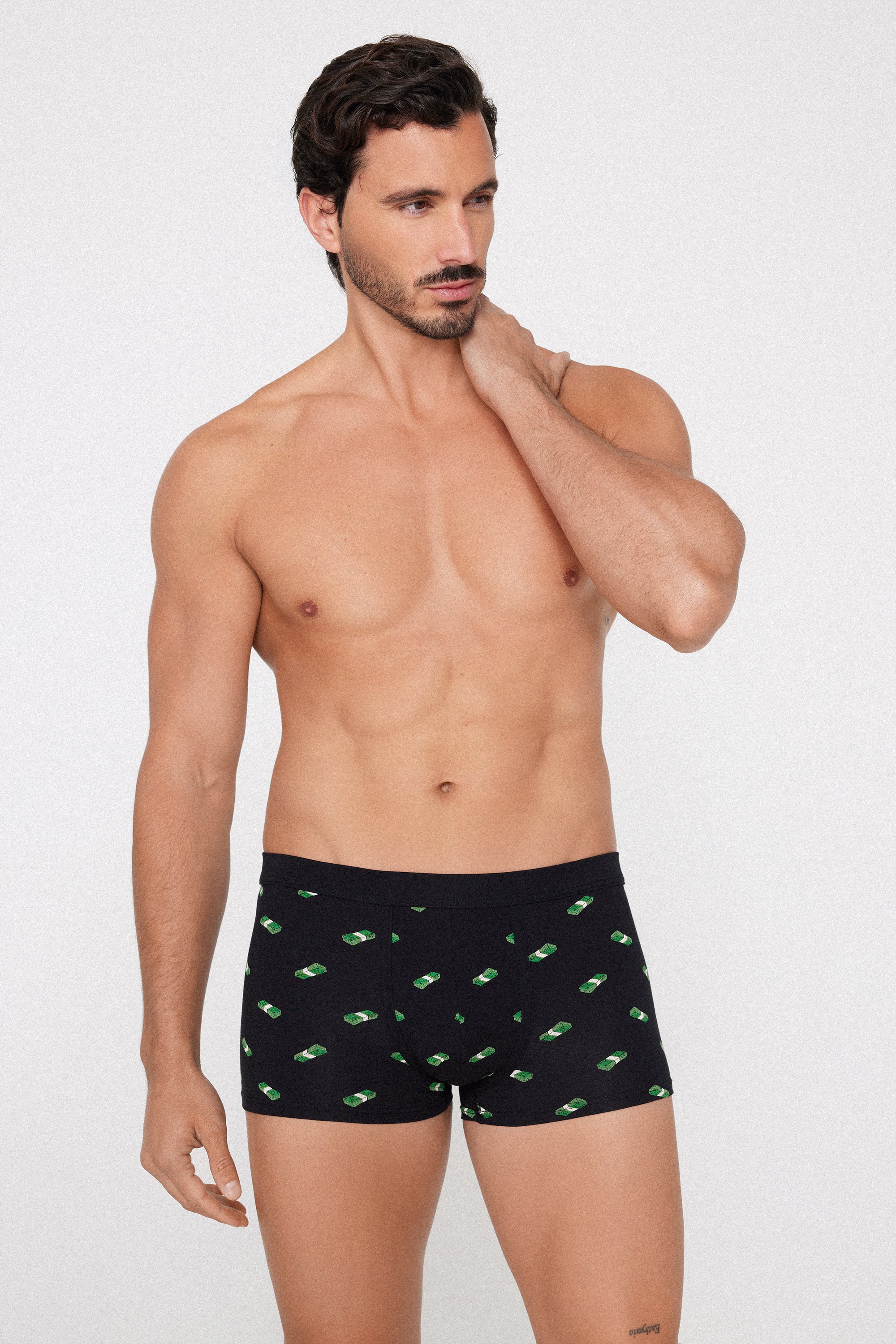 Printed Stretch Cotton Boxers