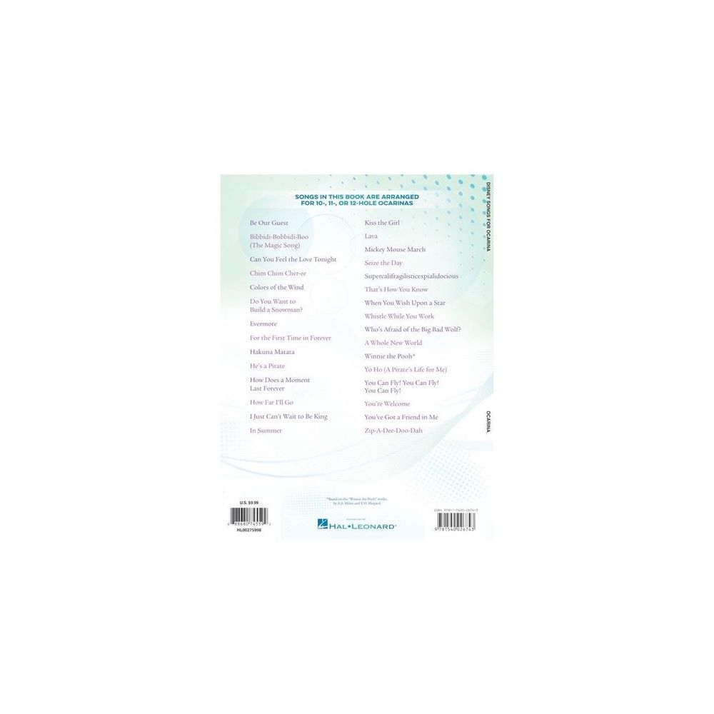 Hal Leonard Disney Songs For Ocarina – Thomann Ireland