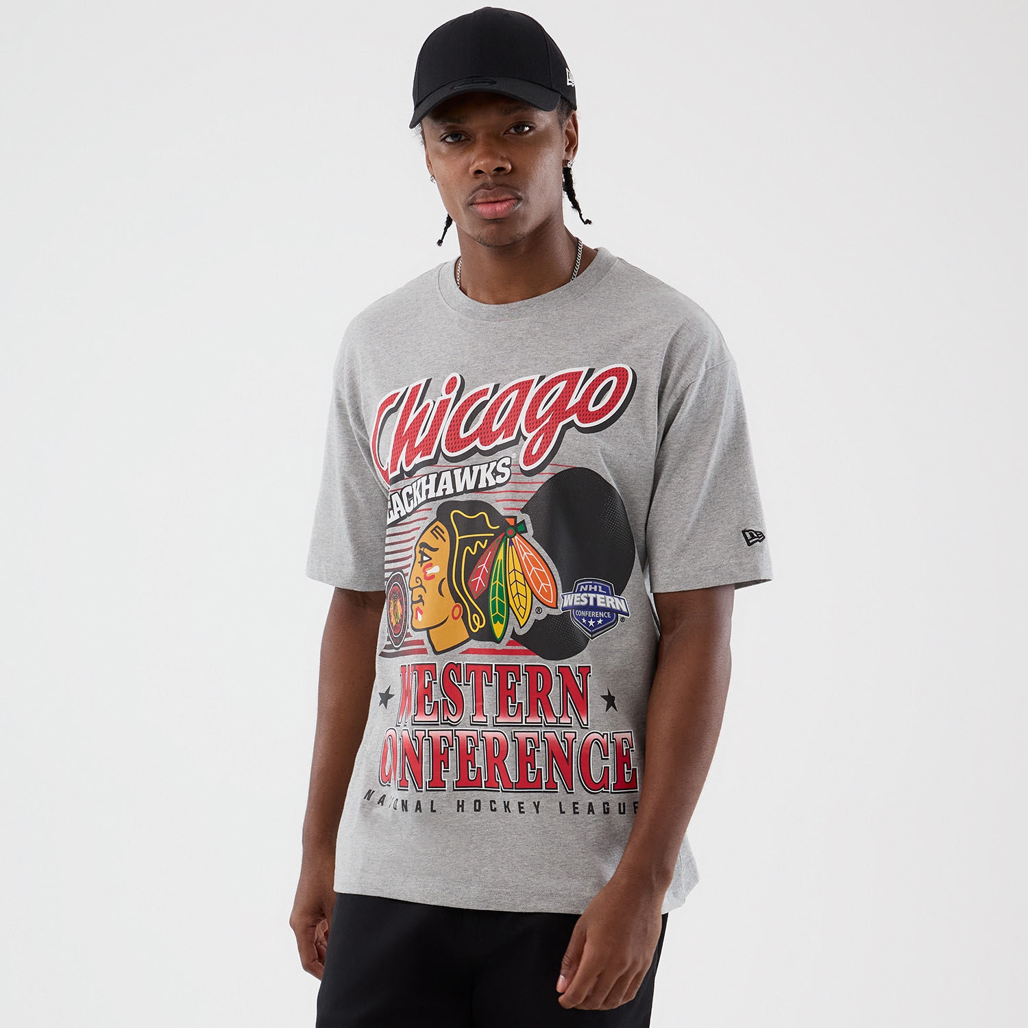 Chicago Blackhawks Sport Classics Oversized NHL T-Shirt Gray