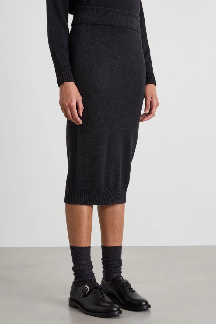 Wool skirt - ANTHRACITE