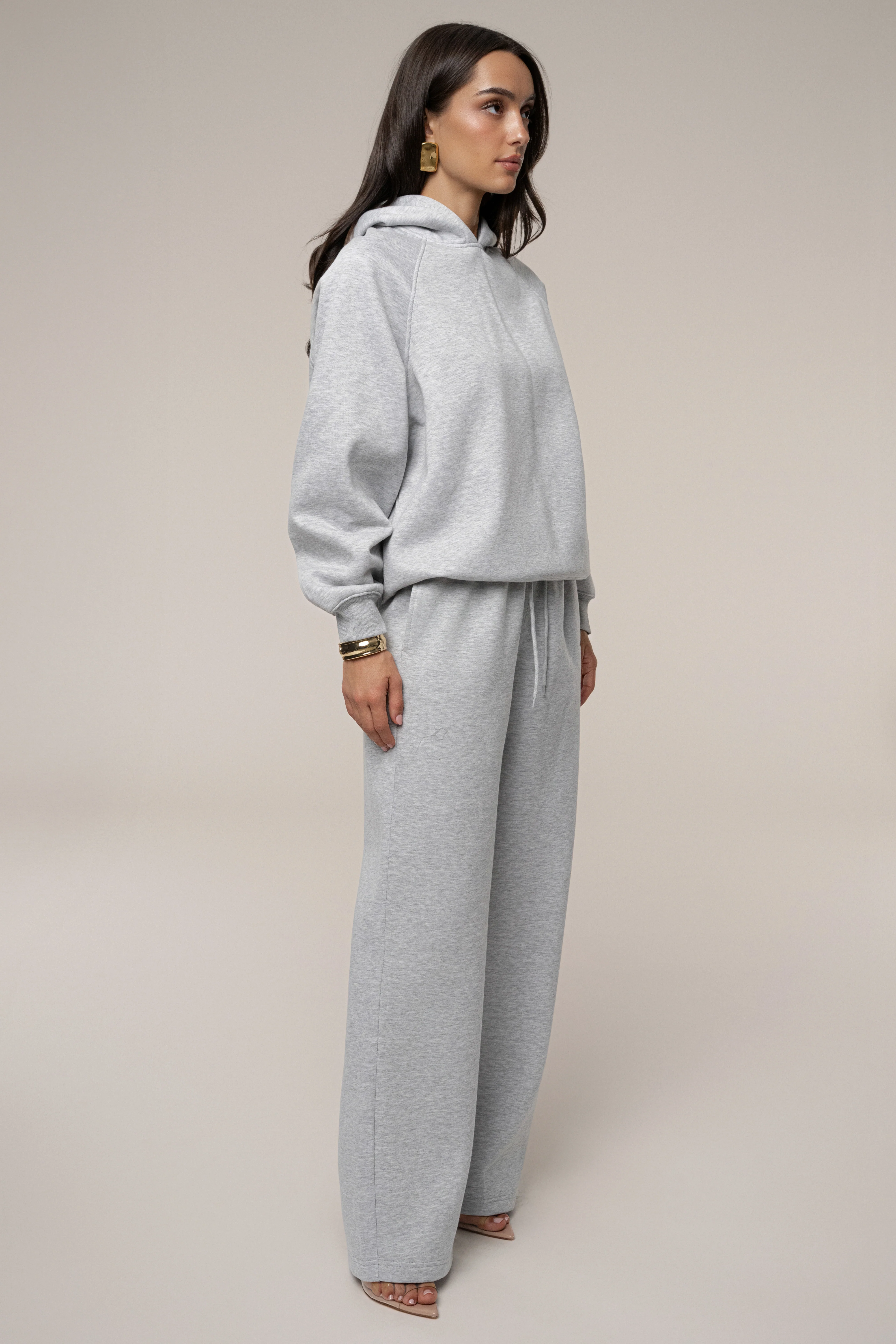 Heather Grey JLUXLABEL Logo Fleece Pants