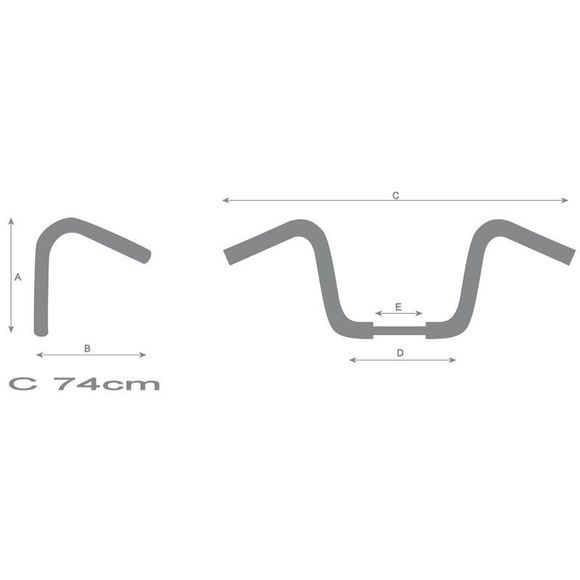 Highway Hawk Straight 25mm Handlebar for Harley Davidson Universal - GreyRef: HIG0048 / 55-223