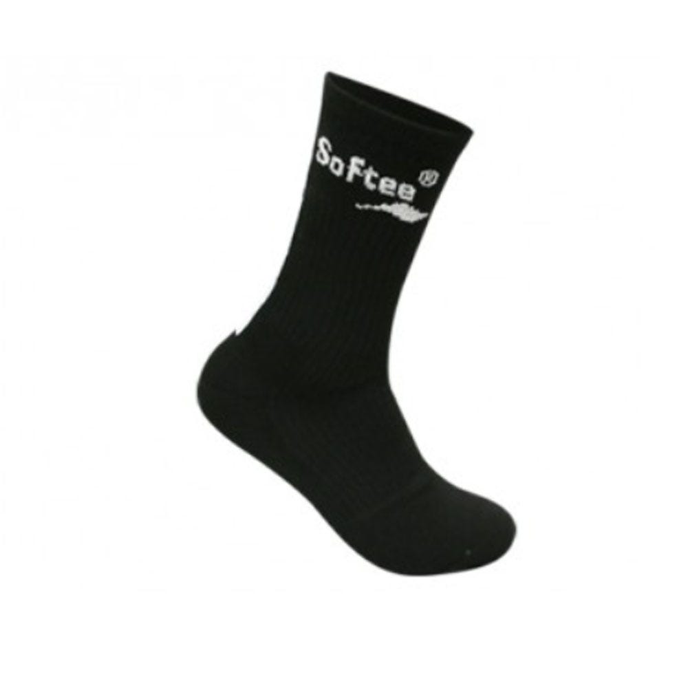 BLACK SOFTEE PREMIUM CREW SOCKS