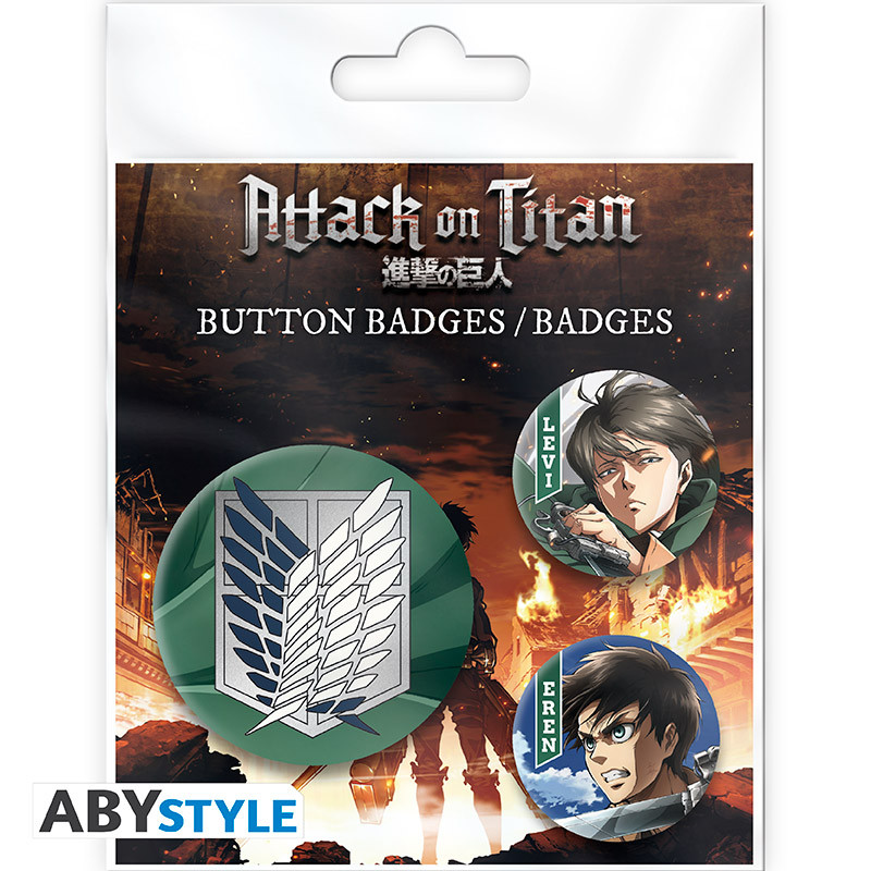 ATTACK ON TITAN Badge Pack Eren & Levi