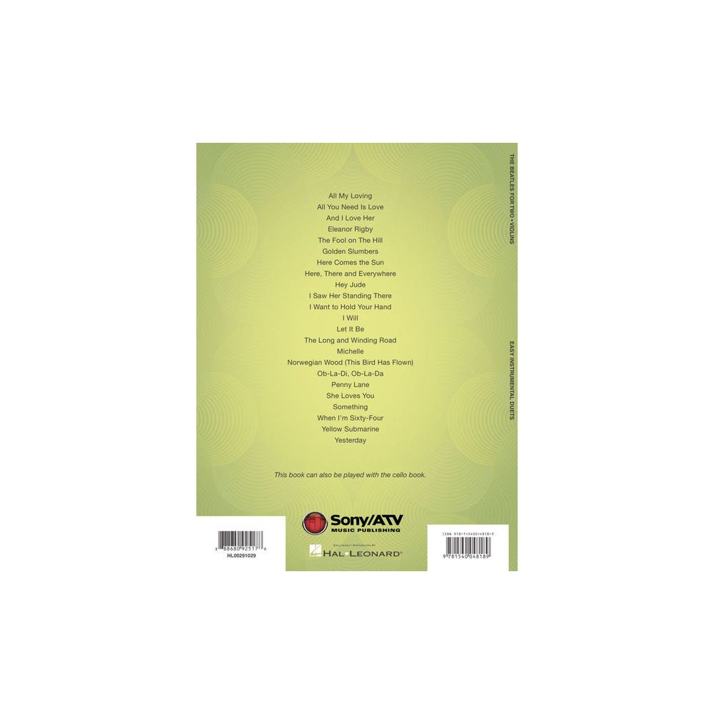 Hal Leonard The Beatles For Two Violins – Thomann Ireland