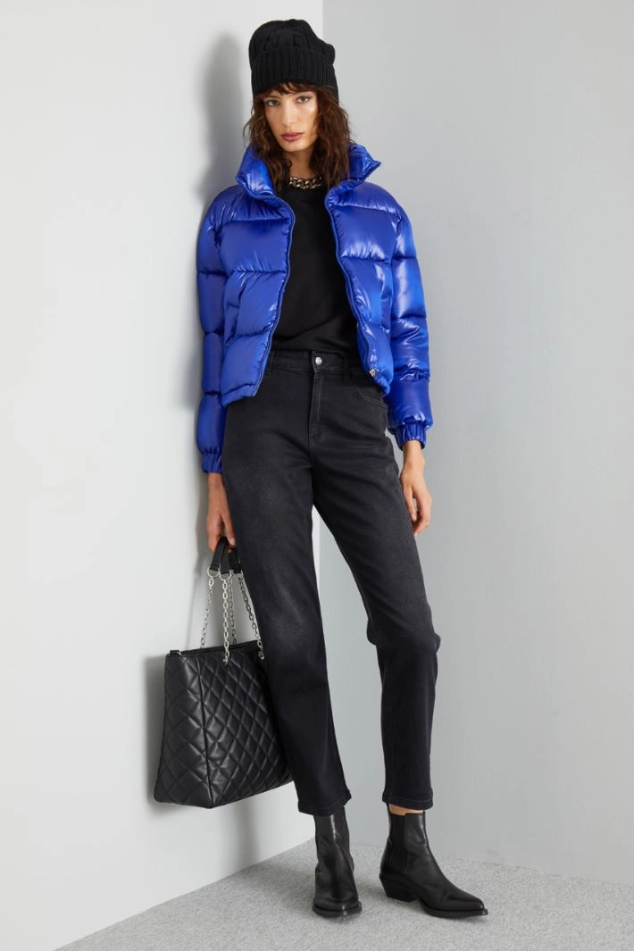 Short shiny down jacket - BLUETTE