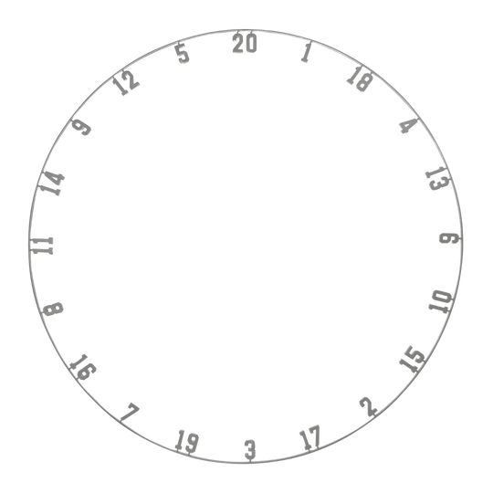 Precise 180 OnePiece Lasercut Number Ring - Vintage