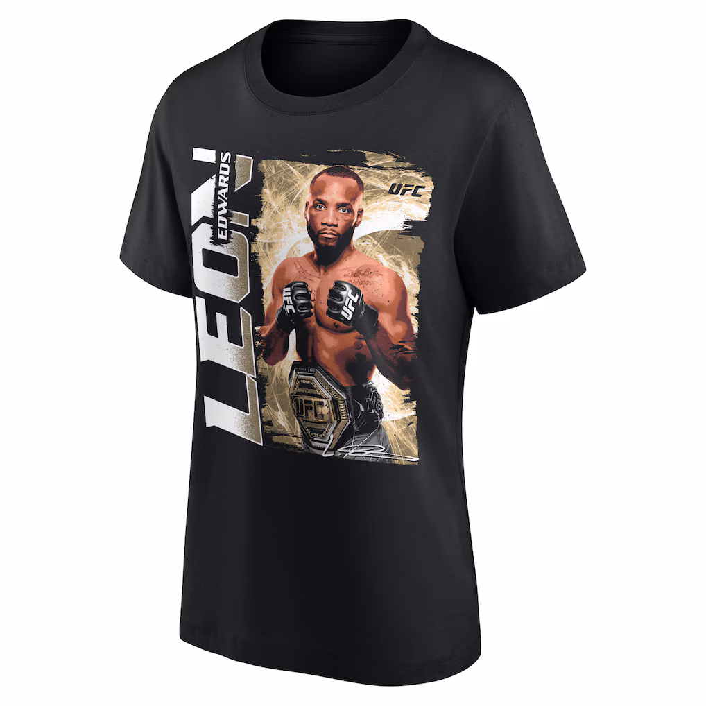 UFC Leon Edwards Pose T-Shirt - Black - Womens