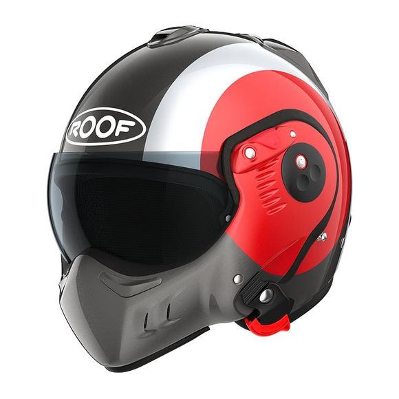 Casque modulable ROOF BOXER ALPHA FOCUS - Rouge / GrisRef : RO0365