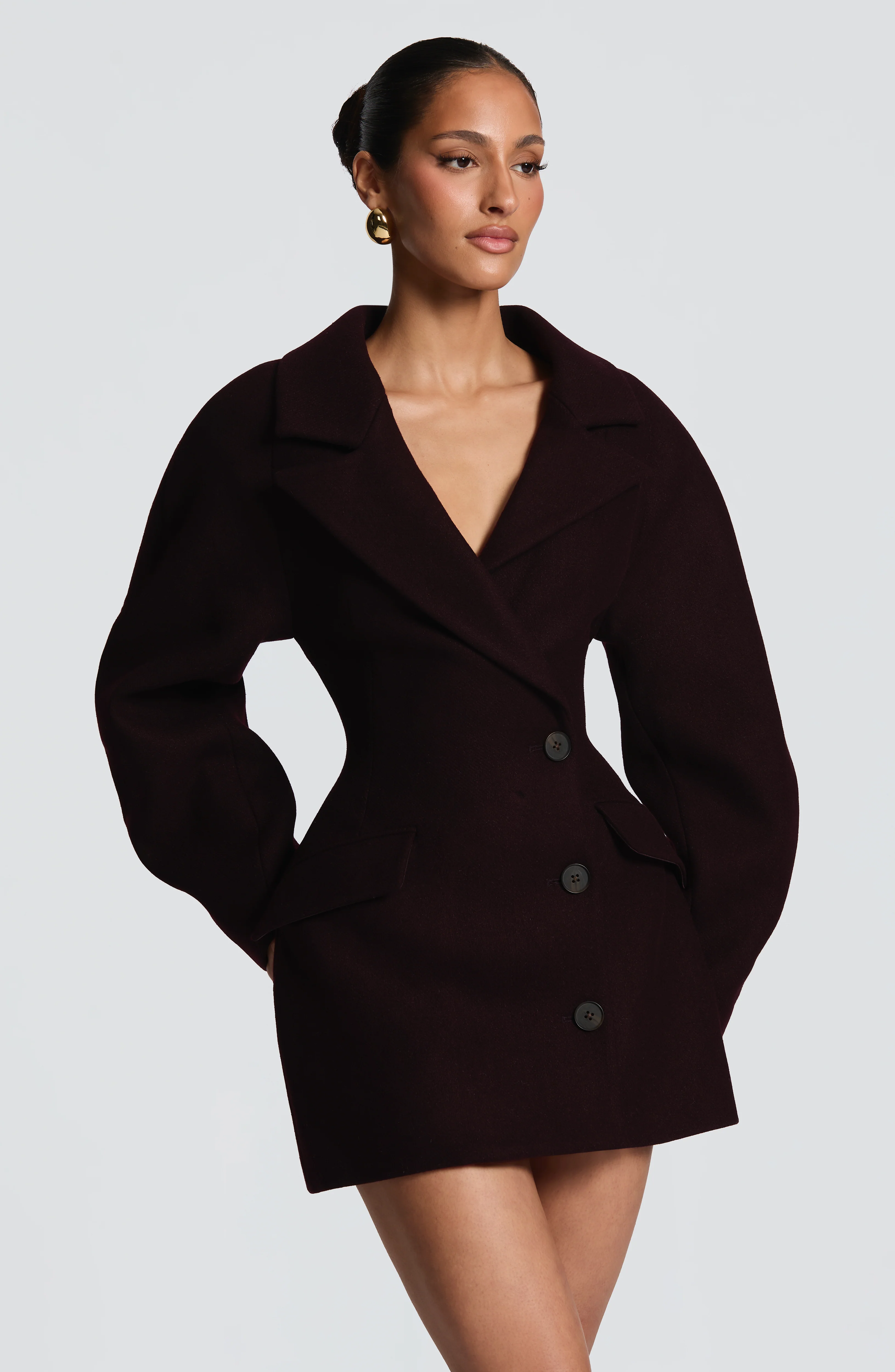 Dylan Blazer Dress - Plum
