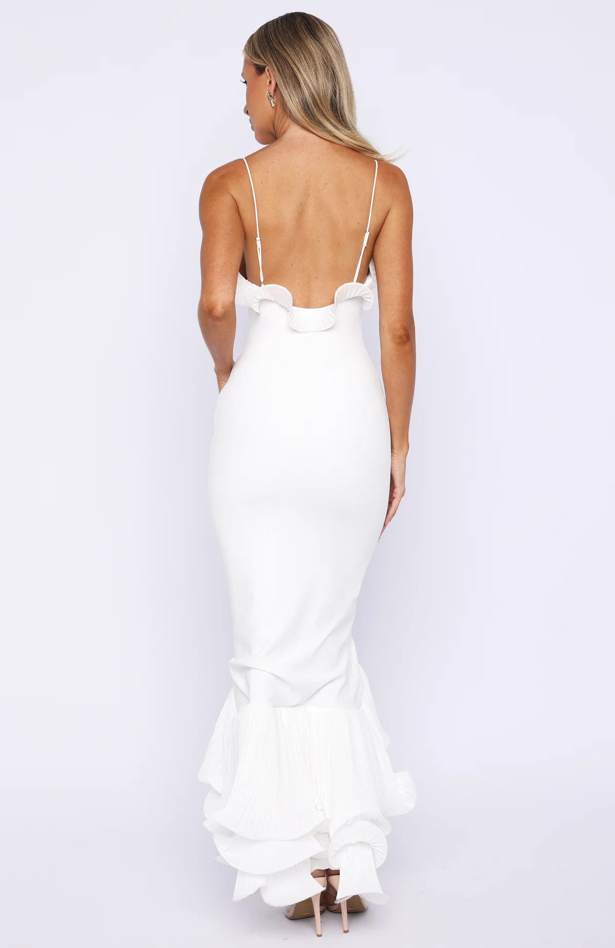 Dancing Petals Maxi Dress Off White