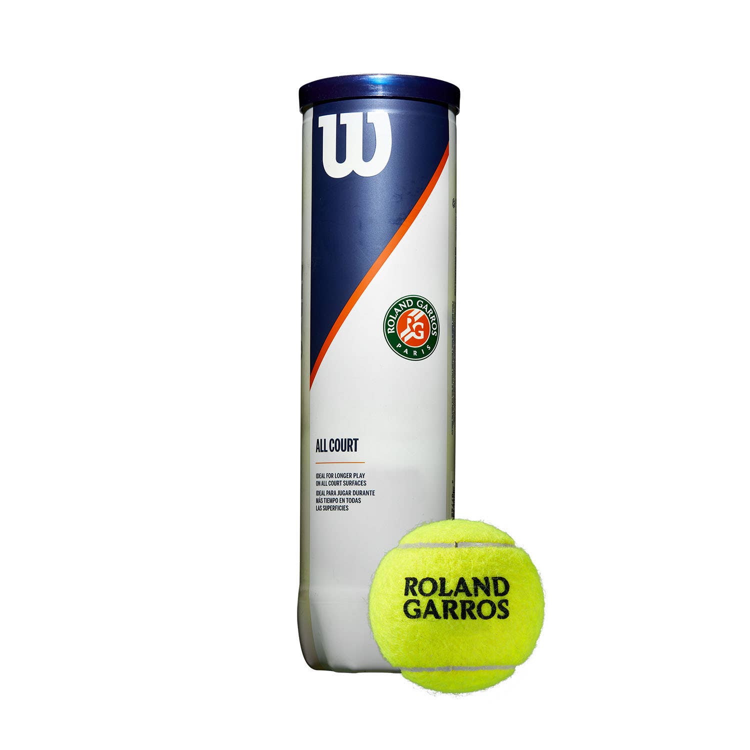 CAN OF 4 TENNIS BALLS WILSON ROLAND GARROS ALL COURT