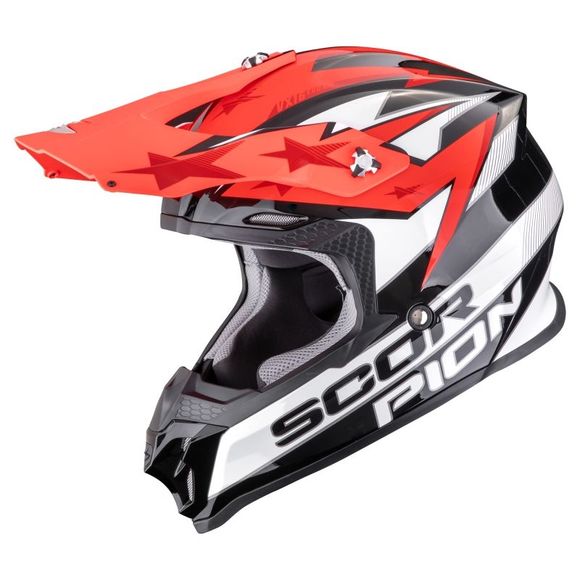 Casque cross Scorpion Exo VX-16 EVO AIR - PATRIOT 2026 - Noir / BlancRef : SC1258
