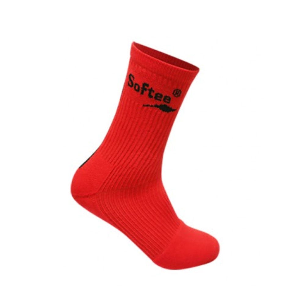 RED AND BLACK SOFTEE PREMIUM CREW SOCKS