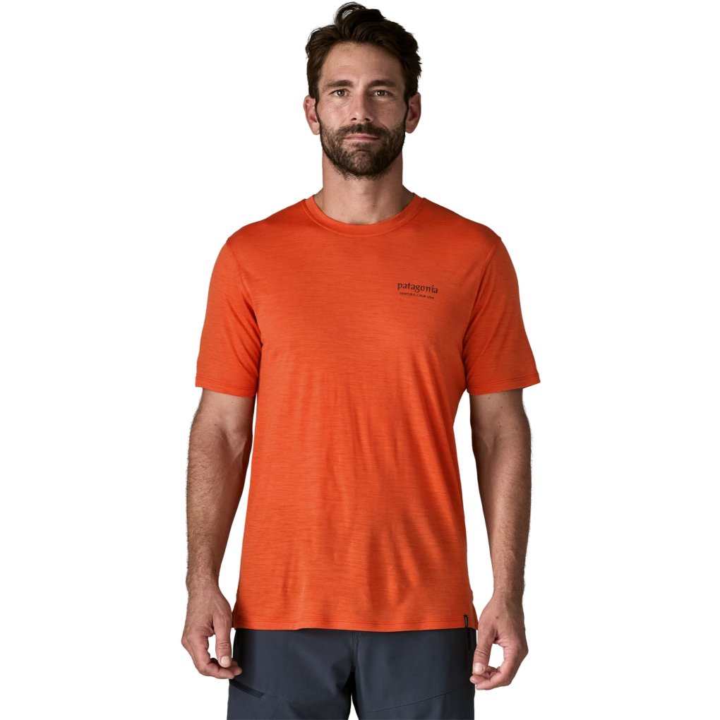 Patagonia Capilene Cool Merino Graphic T-Shirt Men - Heritage Header: Coal Orange