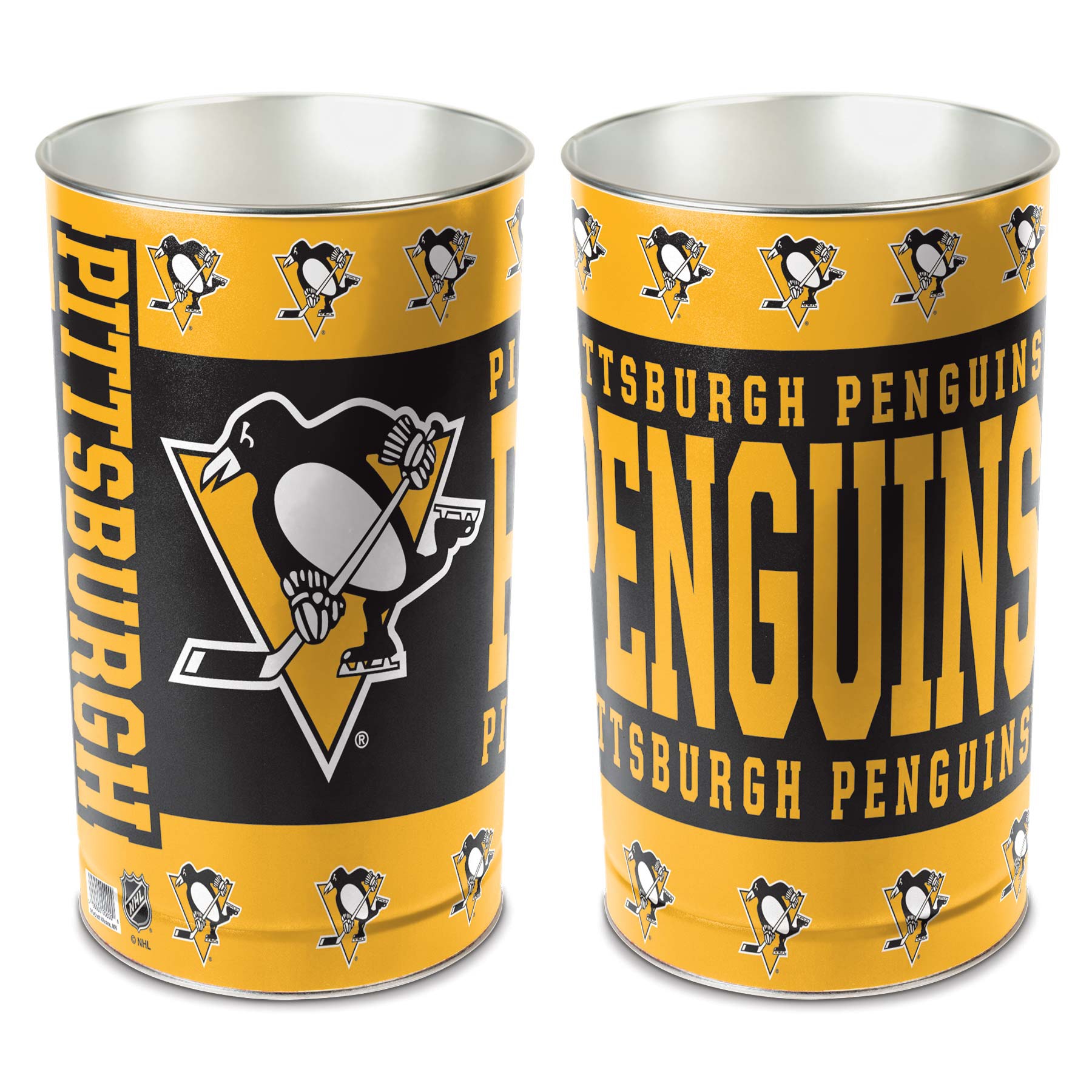 Pittsburgh Penguins Metal NHL Wastebasket