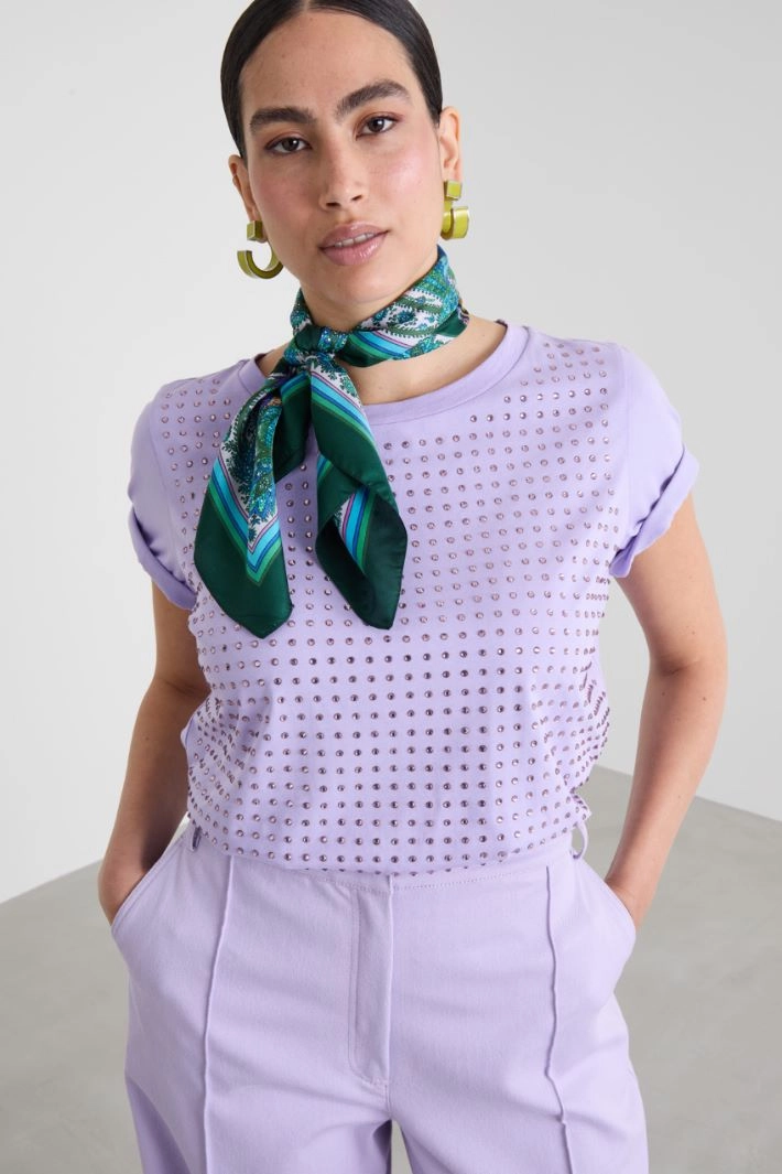 Silk twill scarf - DARK GREEN