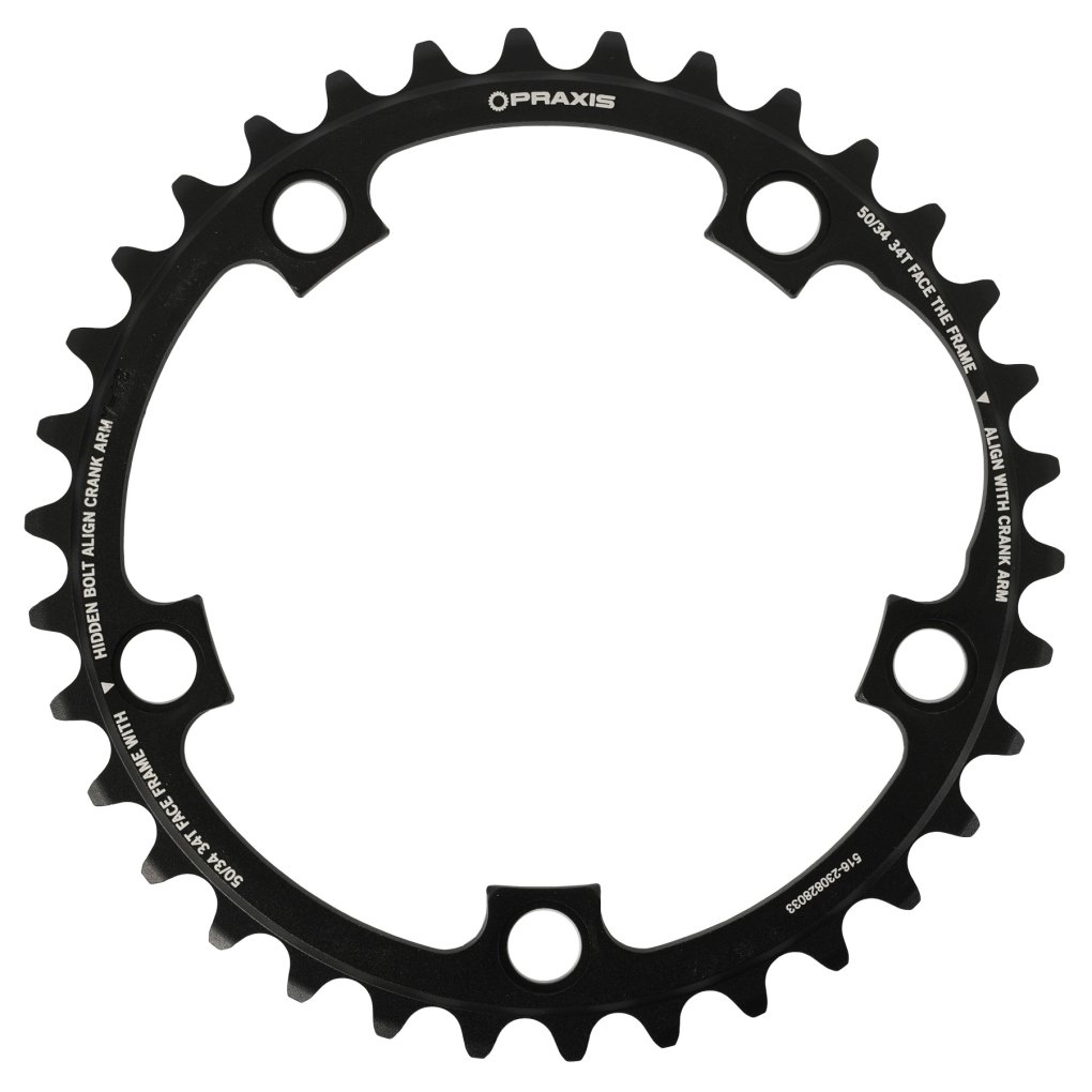 Praxis Works Buzz Sport Chainring Set - Road | 5x BCD 110 | 2x 10/11/12s - 50/34T