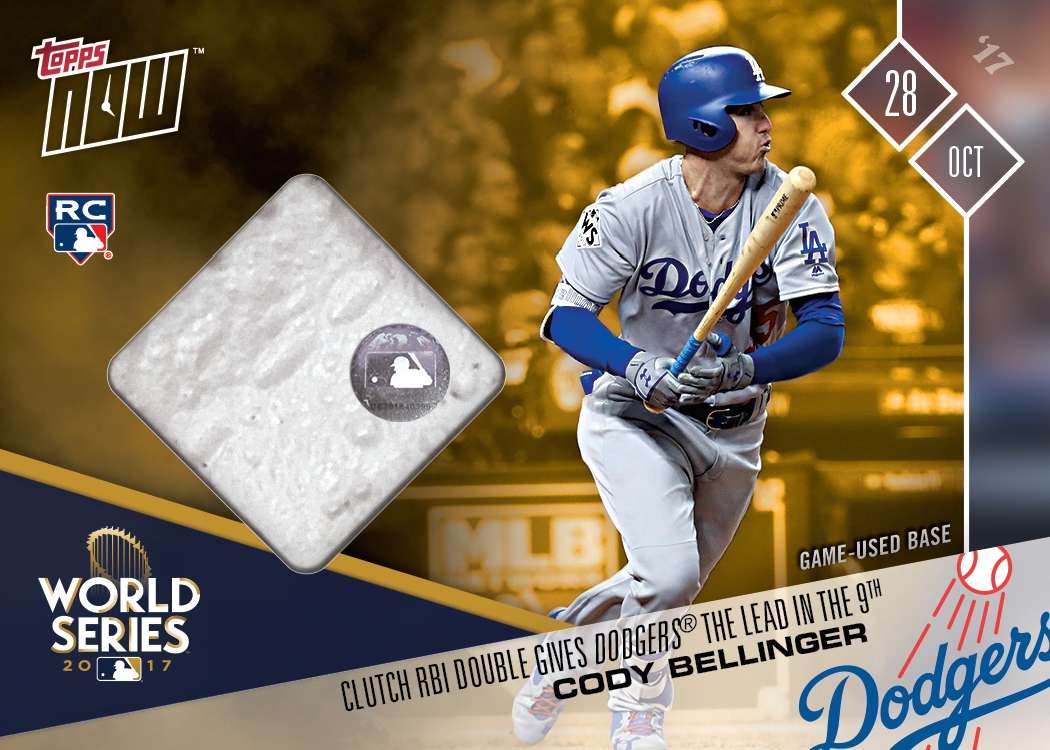 Game Used Base Card # to 1 - Cody Bellinger (RC) Clutch RBI Double - TOPPS NOW®