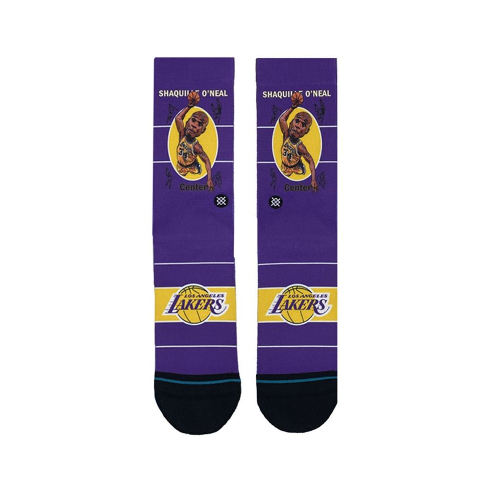 Shaq O'Neal Los Angeles Lakers Big Head Stance Crew Socks