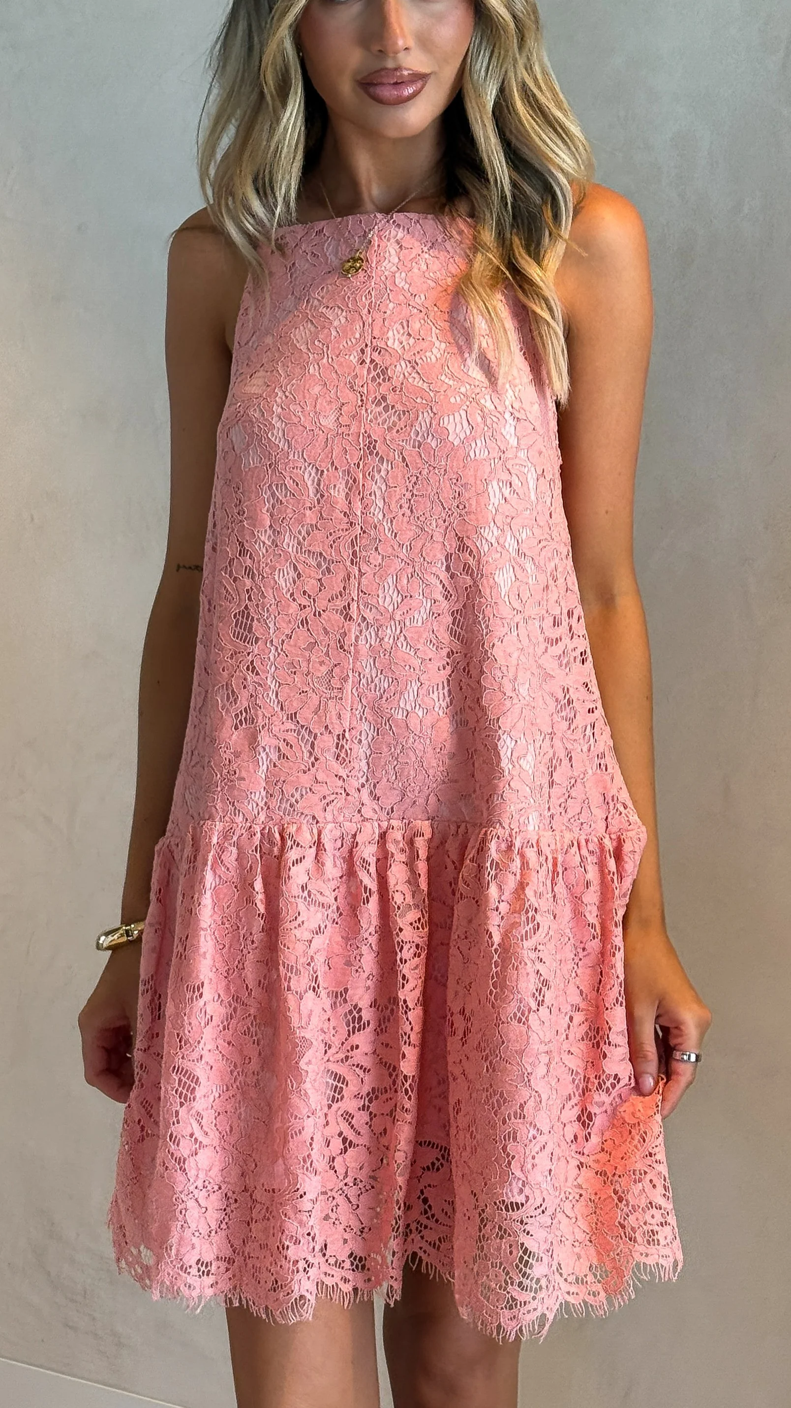 Yvette Mini Dress - Blush