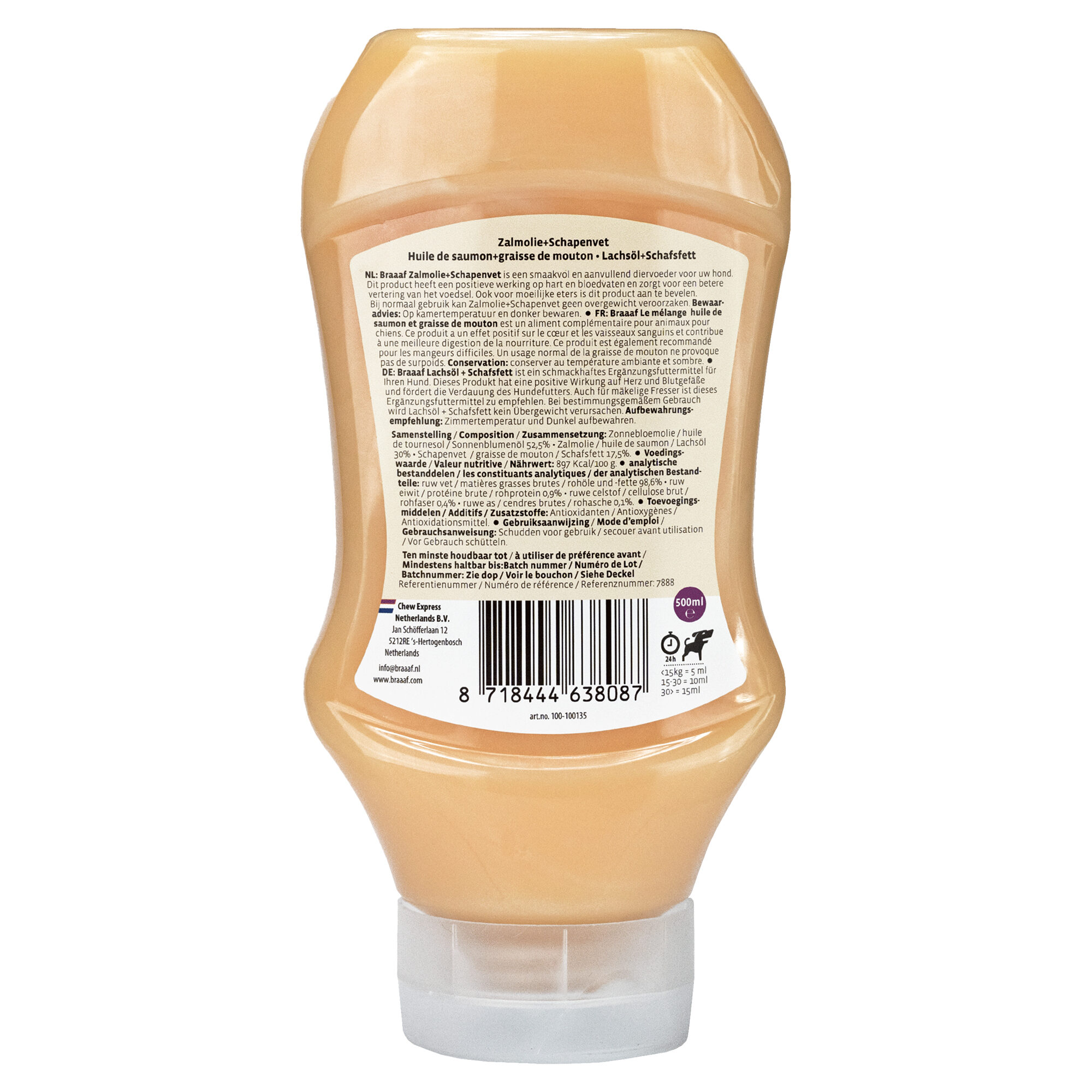 Braaaf Salmon Oil and Sheep Fat Duo - 500 ml