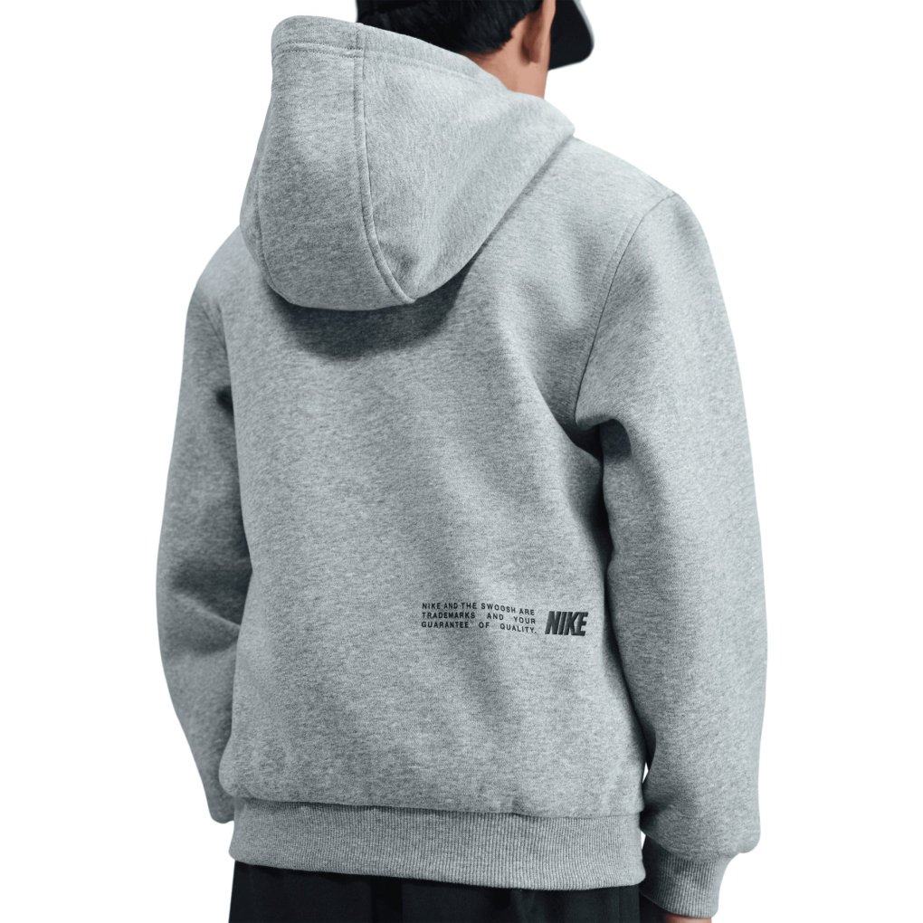 Nike Sportswear Club Brand Fleece Hoody Kids - dark grey heather/black HV0392-063