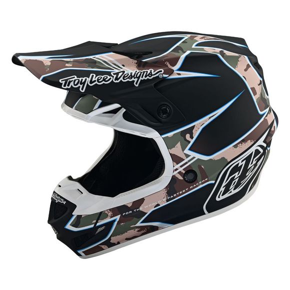 TroyLee design SE4 POLYACRYLITE MATRIX MIPS 2024 cross helmet - Green / BlackRef : TRL0883