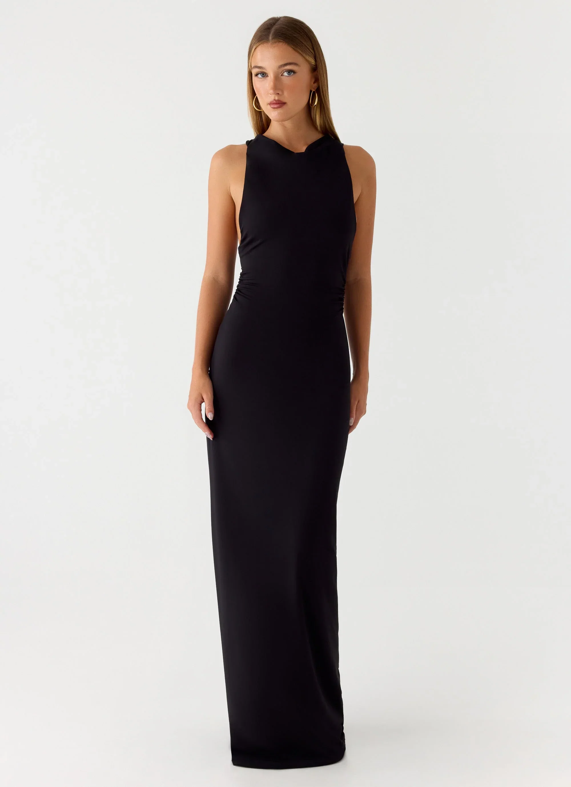 Hidden Agenda Maxi Dress - Black