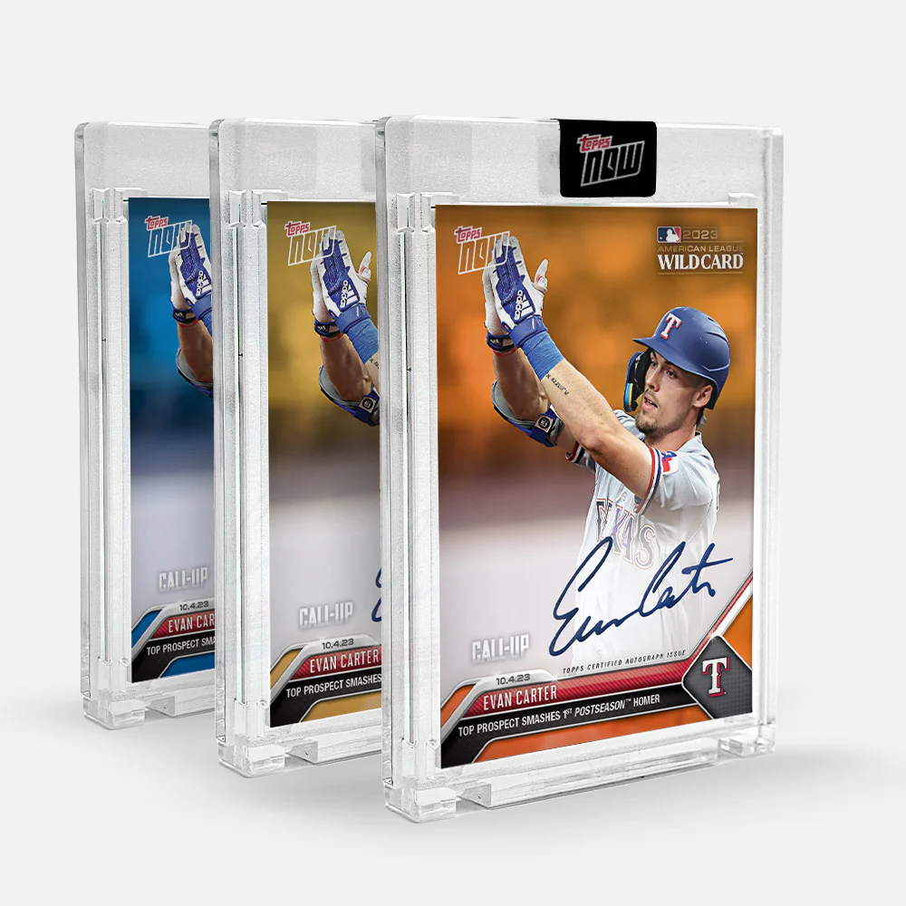 On-Card Autograph # to 99 or Lower - Evan Carter - 2023 MLB TOPPS NOW® Card 964