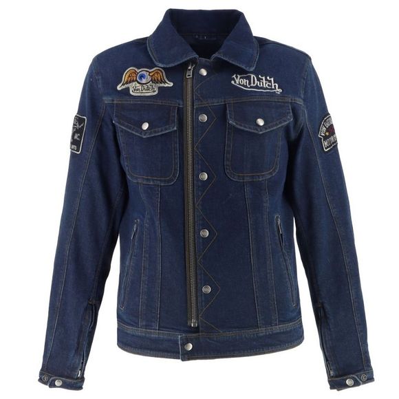 Jean Moto Helstons Von Dutch Westy - Blue JacketRef: VDH0257