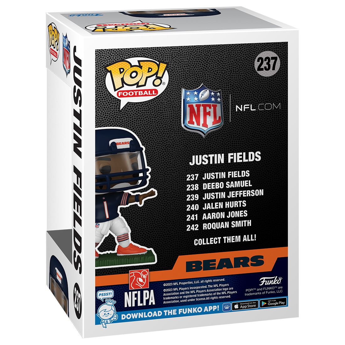 Funko POP! #237 Justin Fields Chicago Bears Vinyl NFL Figure