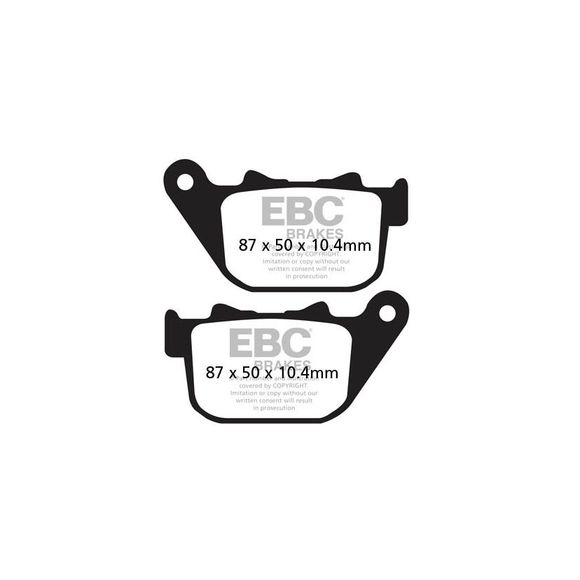 EBC Organic Rear Brake PadsRef: FA387 / 17200020