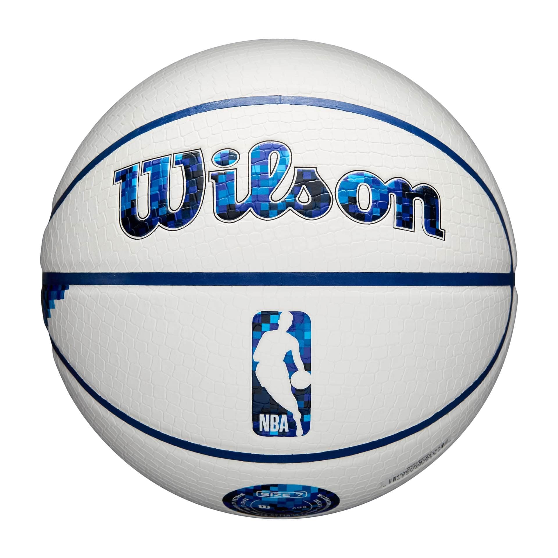 Golden State Warriors Pixel NBA Basketball White (Size 7)