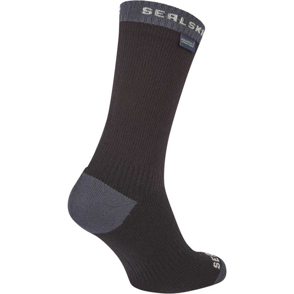 SealSkinz Wiveton Waterproof Warm Weather Mid Length Socks - Black