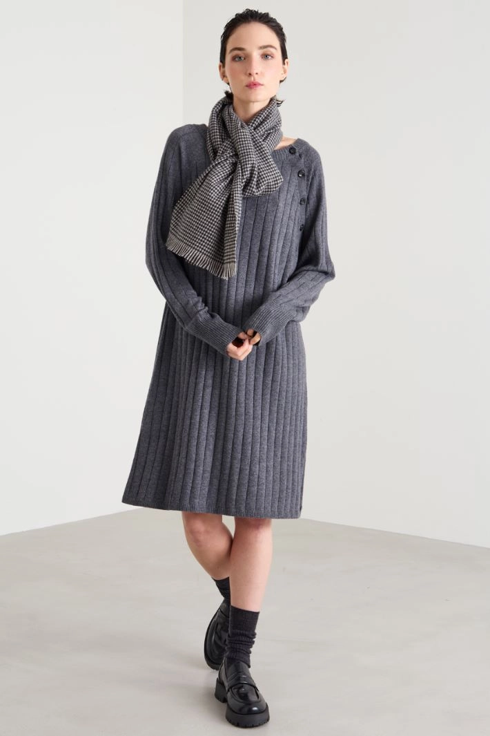 Houndstooth scarf - BLACK