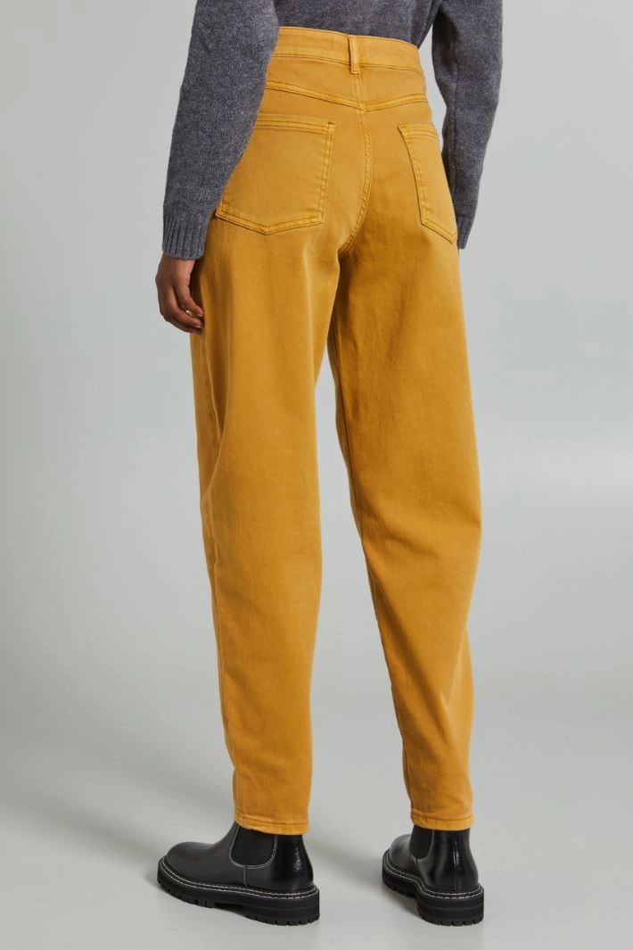 Baggy buttoned trousers - MUSTARD