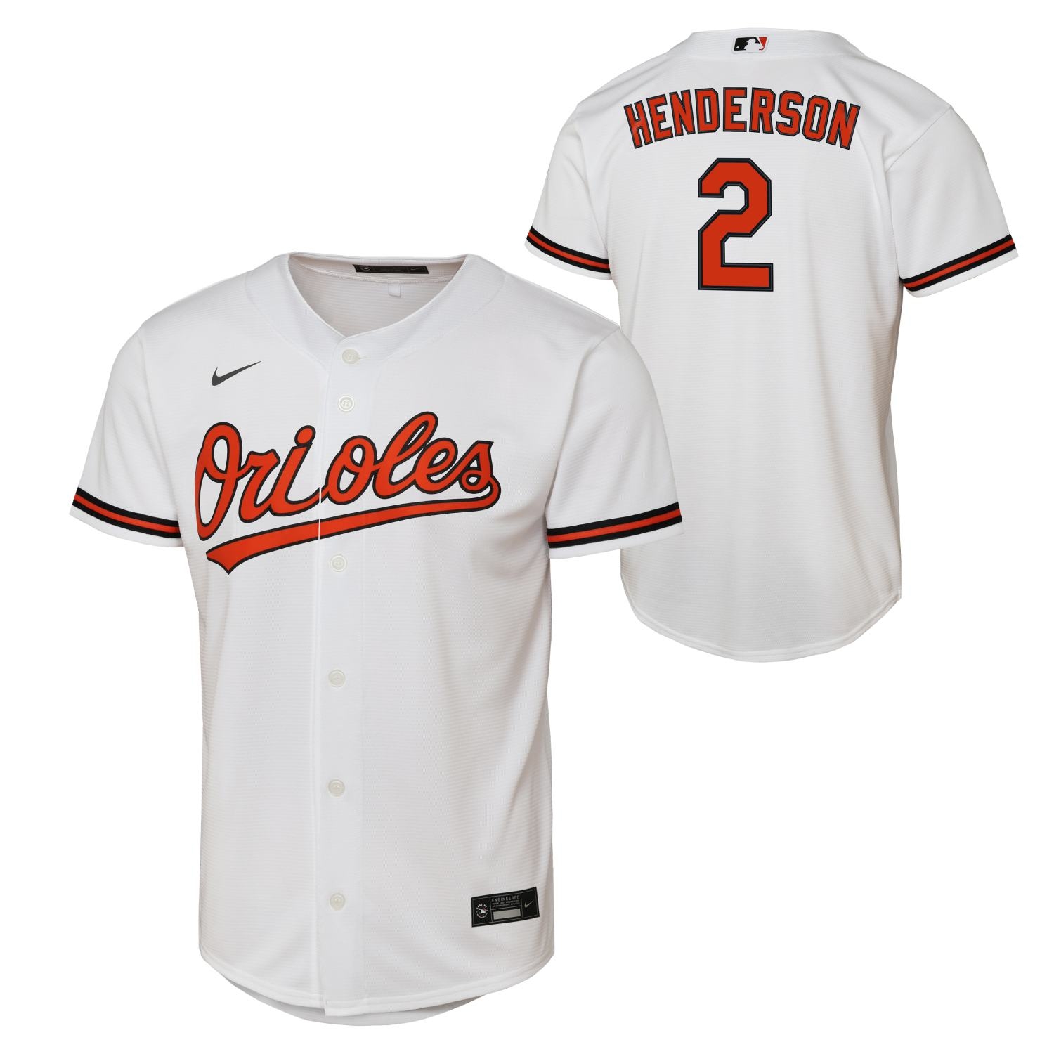 Gunnar Henderson #2 Baltimore Orioles Nike Replica MLB Jersey White (YOUTH)