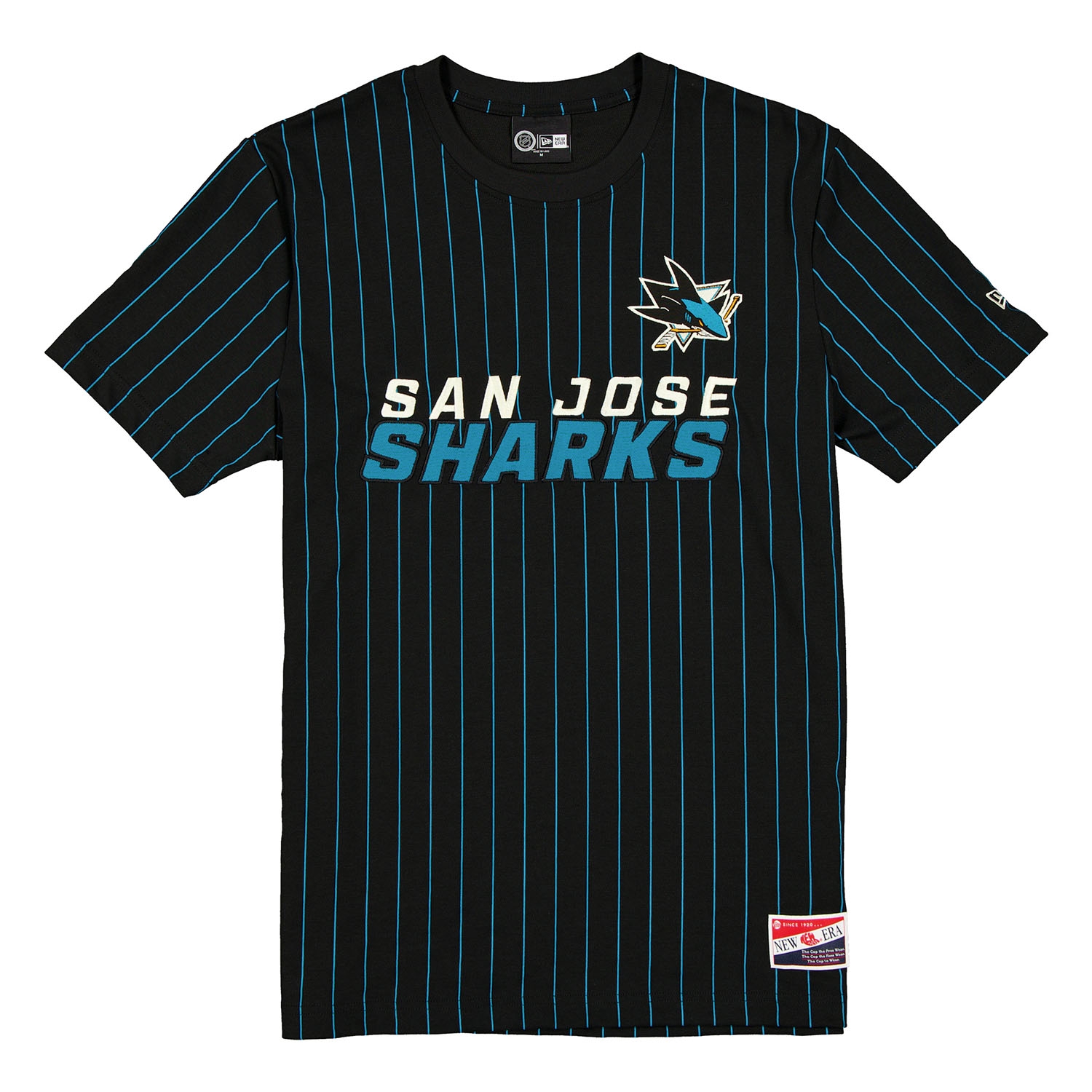 San Jose Sharks Retro Stripe NHL T-Shirt Black