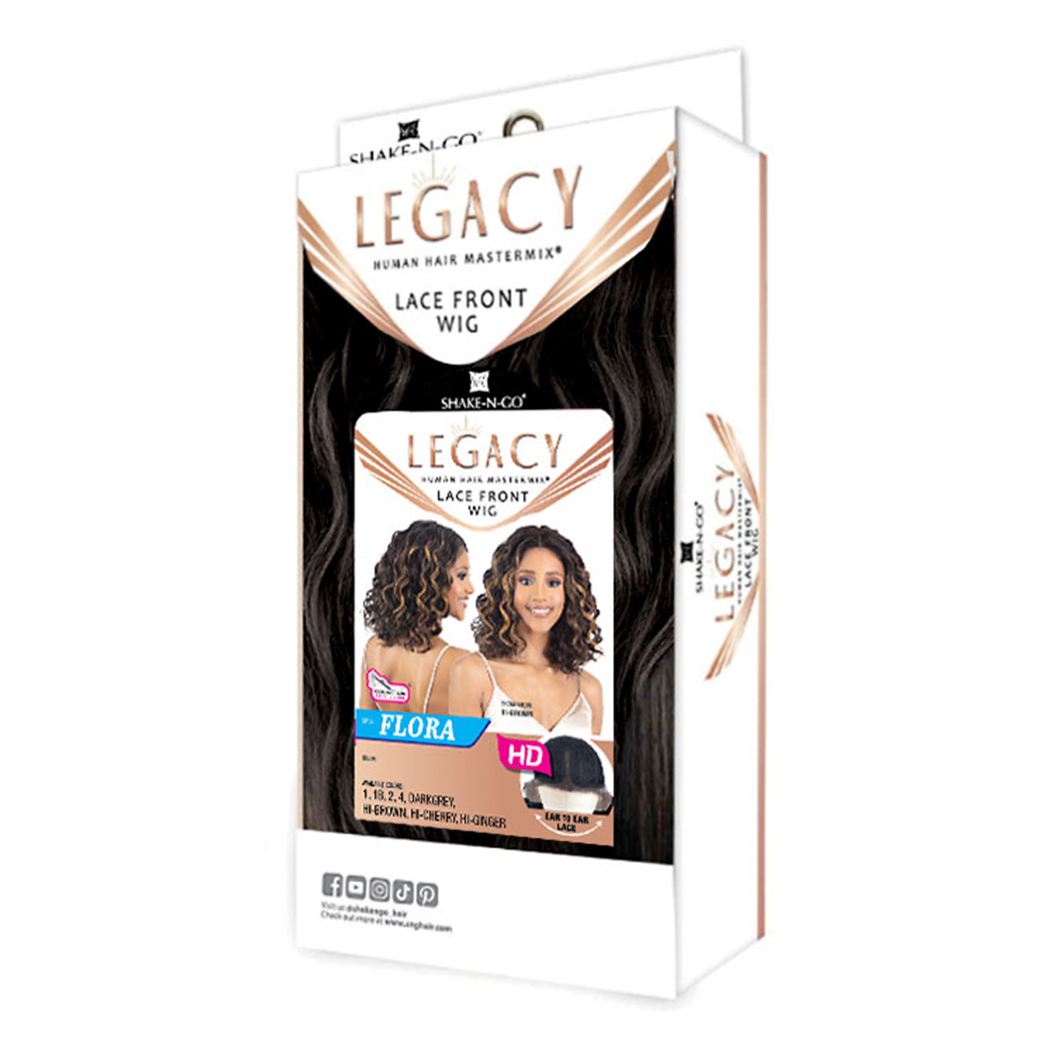 Shake-N-Go Human Hair Blend HD Lace Front Wig Legacy Flora